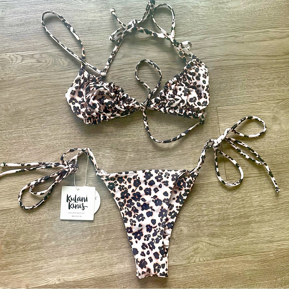 Kulani Kinis Bikini Set, Leopard Print
